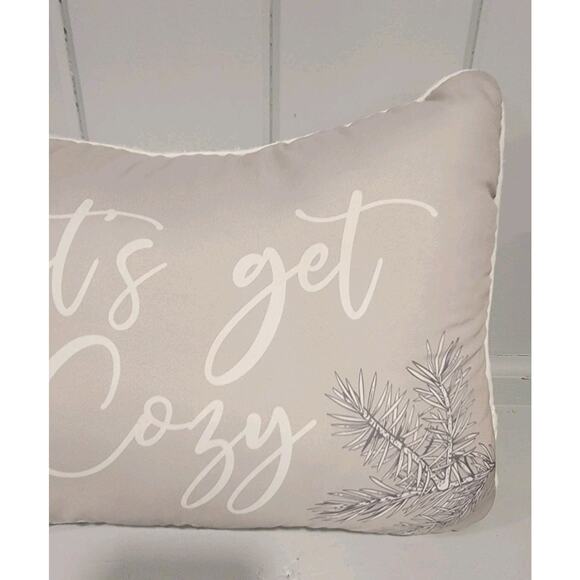 Lets Get Cozy Decorative Throw Pillow Snowflakes - Picture 3 of 5